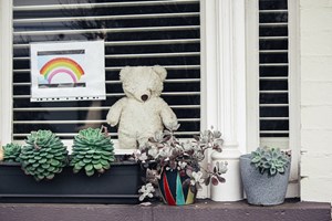 Teddy Bear and Rainbow