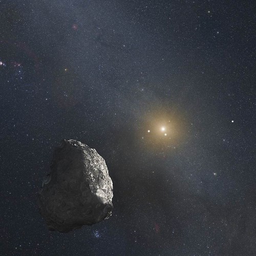 The Kuiper belt in the outer solar system.