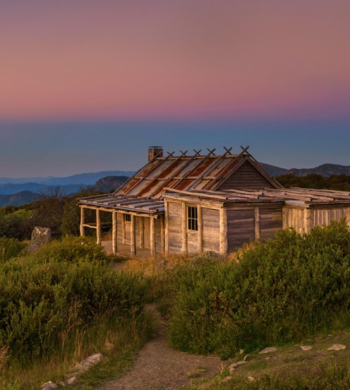 Craig's hut- wooden cabin in the mountians