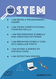 "Spot the STEM" poster: "I am being a programmer/coder"