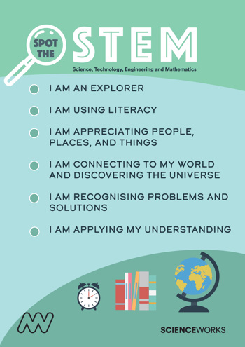 "Spot the STEM" poster: "I am an explorer"