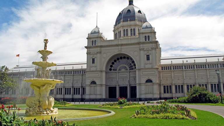 External view of Royal Exhibition Building from Nicholson Street