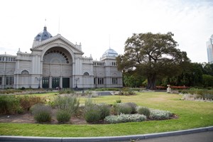 The Western Forecourt of the Royal Exhibition Building.