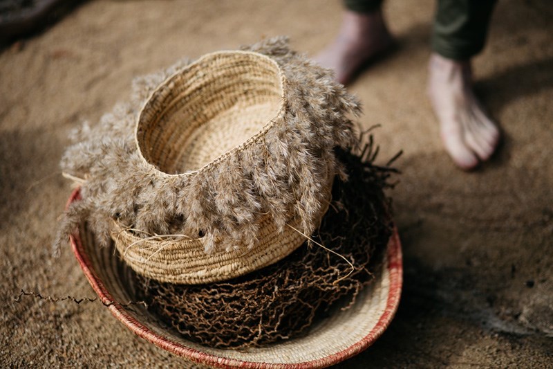 Handmade woven baskets
