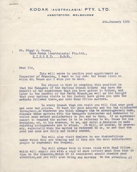 Letter typed on white paper