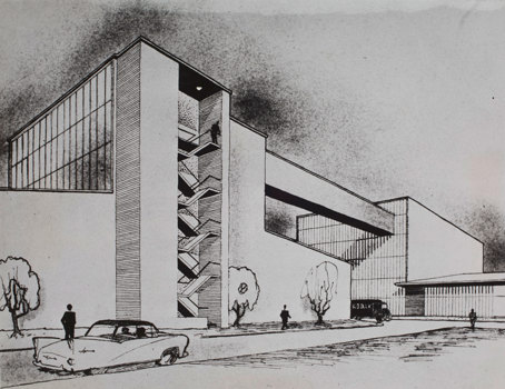 Sketch of 50's building