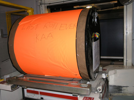 Large roll of photo paper.