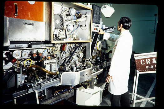 Man with industrial equipment