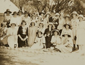 Large group of people in summer attire