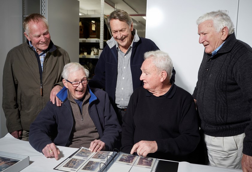 Kodak Heritage Collection volunteers: Noel Wood, Neil Bucher, Les Kennett, Francis (Andy) Anderson and Arthur Jarvis