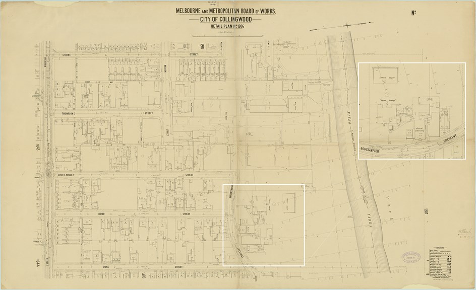 Street and building plan of blocks of Abbotsford