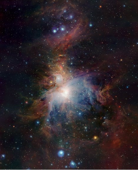 Infrared image of the Orion Nebula