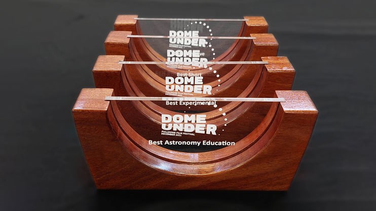 Wooden and Perspex trophies 