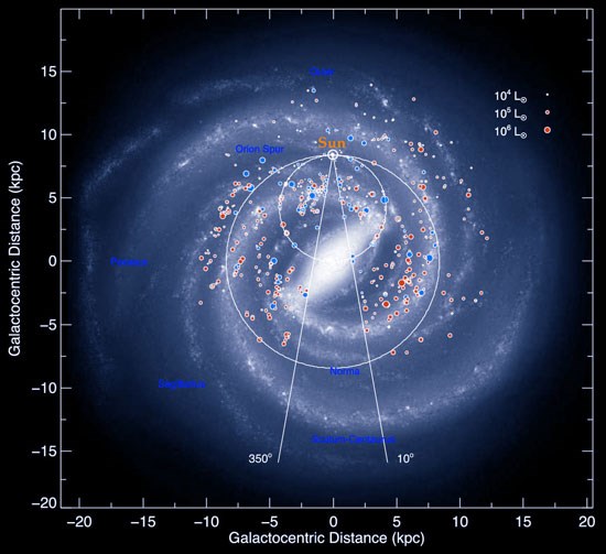 Visualisation of the Milky Way's spiral arms