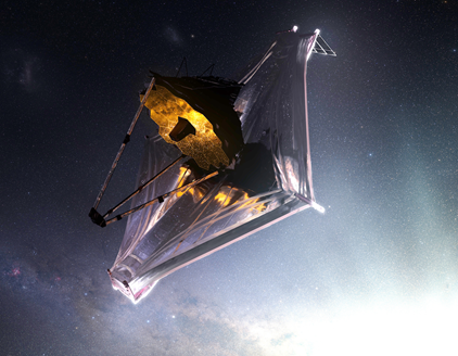 Space telescope in space