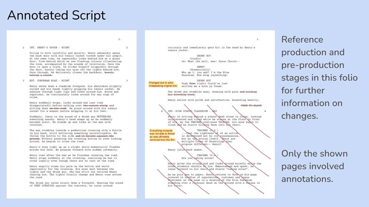 This folio page provides the annotated script for the film Good Guy.