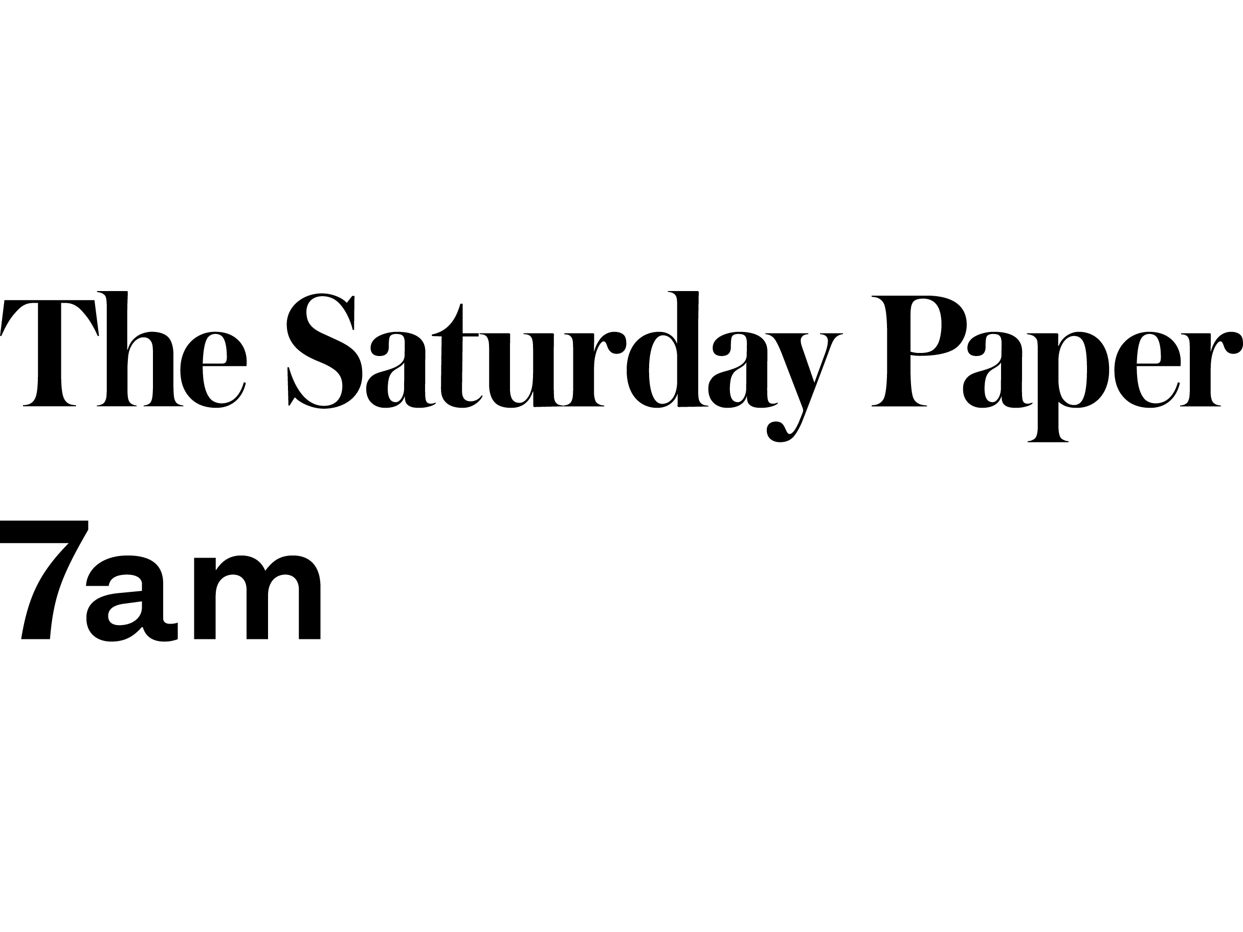 Schwartz Media The Saturday Paper 7AM