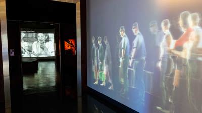  Entrance to Leaving Home exhibition at the Immigration Museum