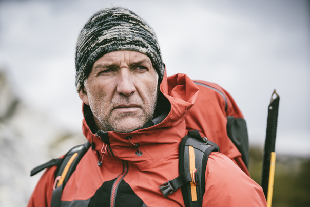 Tim Jarvis wearing mountaineering gear. 