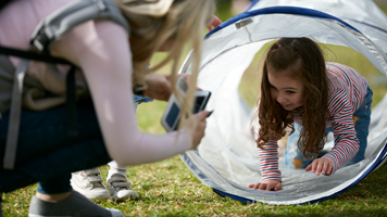  Child crawling through a plastic tunnel at Little Kids' Day In at Scienceworks, June 2017.