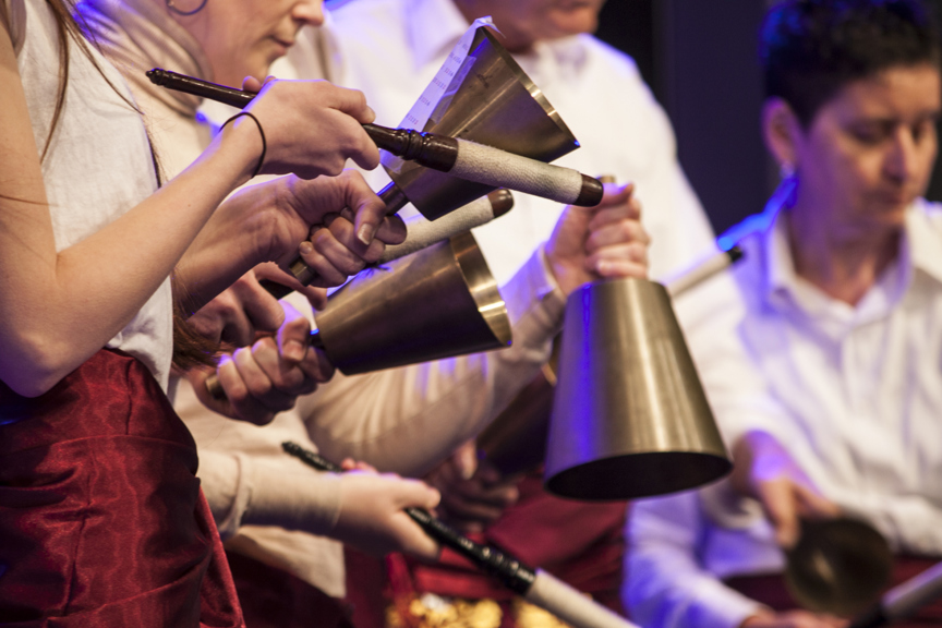 Federation Handbells being played at the Light in Winter Festival