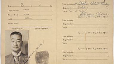 Certificate of Alien Registration, Commonwealth of Australia, issued to Setsutaro Hasegawa, 1940