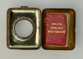 Cole's miniature English dictionary in magnifying case, circa 1900
