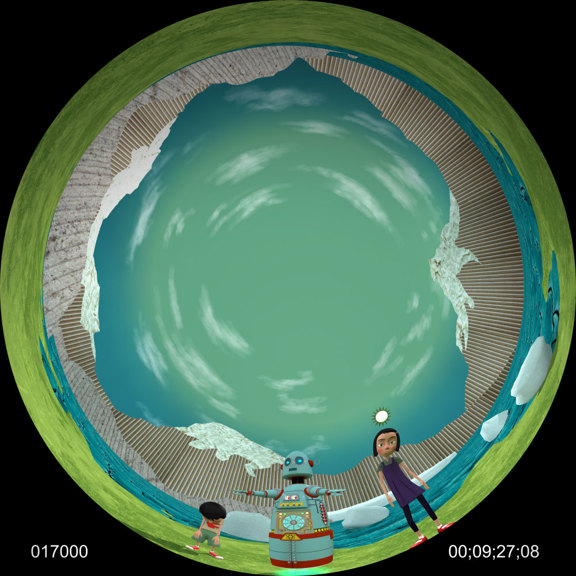 A low resolution frame from the Melbourne Planetarium production TILT