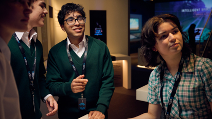 A group of students in the Road to Zero Experience Space 