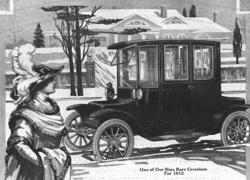 an advertising poster featuring a black and white image of a woman standing in front of a car