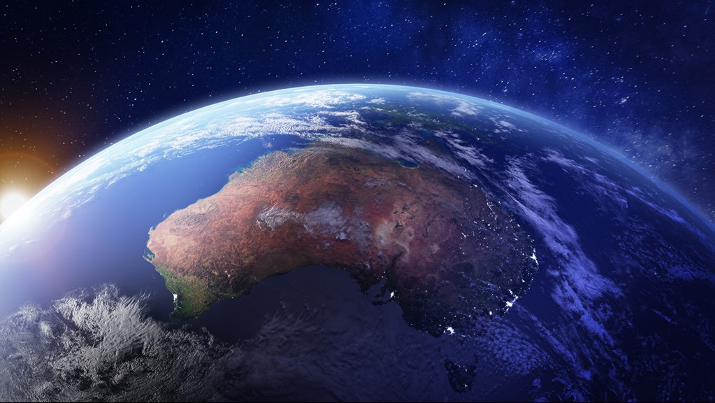 View of Australia from space