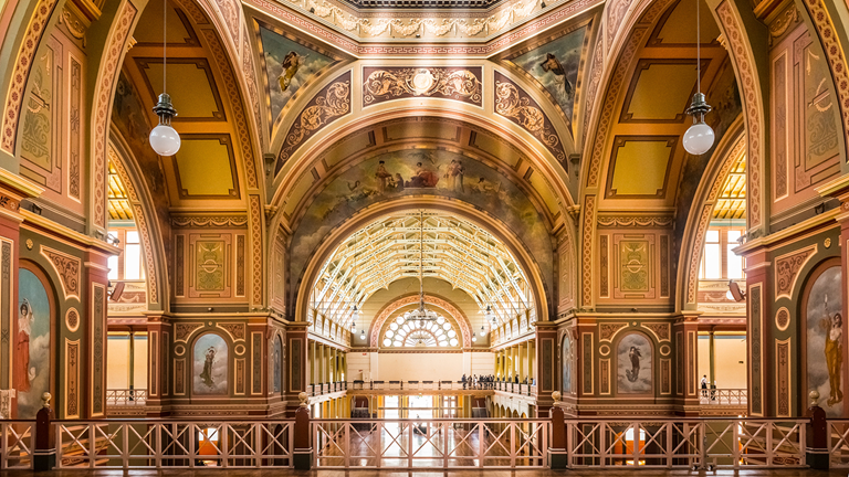 Interior of the Royal Exhibition Building.