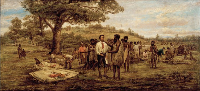 'Batman's Treaty with the Aborigines at Merri Creek, 6th June 1835' (oil painting)