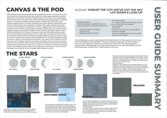 This folio page depicts Willam May’s final Visual Communication Design presentation ‘CANVAS Pod’. William’s final presentation demonstrates technical competence.