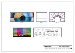 This folio page depicts the final presentation of Sasha Joe’s Visual Communication Design presentation ‘Videre Exhibition’.