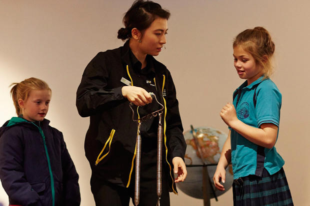 Two girls  participating in the Blast off school programs