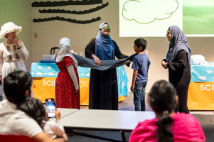 Presenter during the Cloud Catcher program.