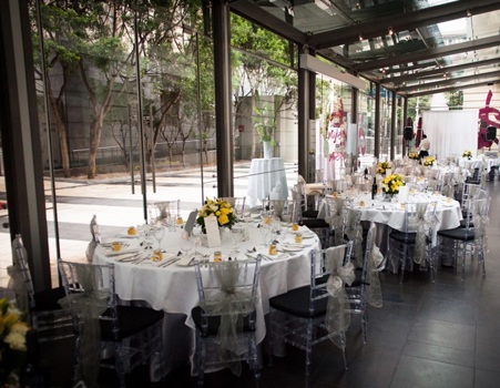 Table set for dinner function