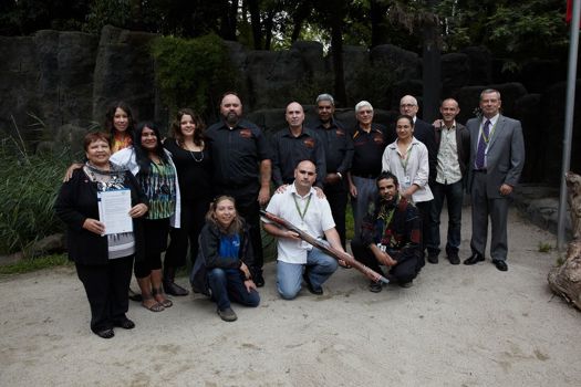 Group photograph of 15 people