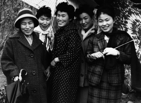 Five young women