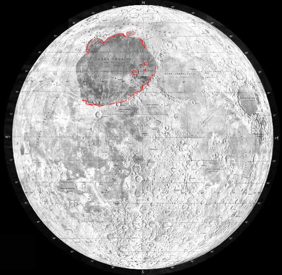 The Moon showing Mare Imbrium