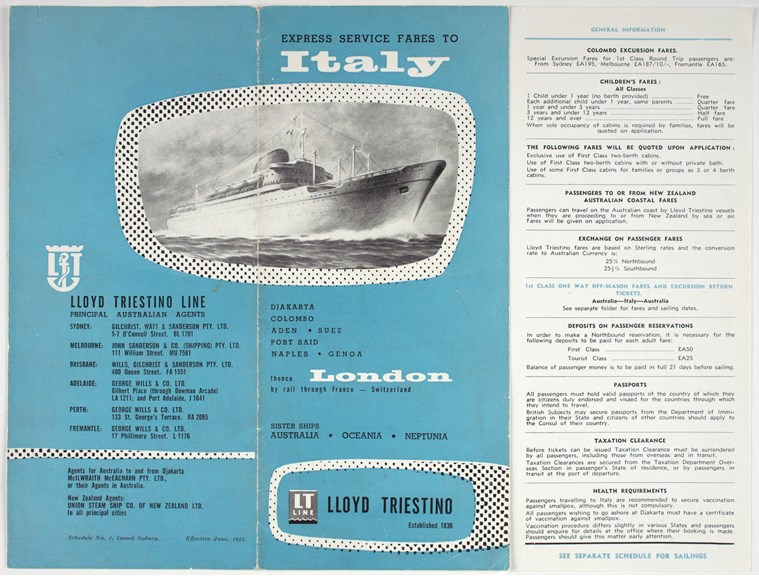 Shipping line pamphlet