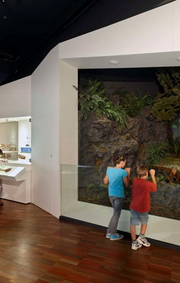 children in a museum gallery