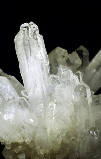 White mineral crystals
