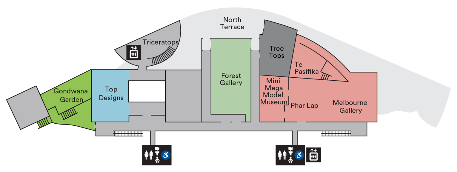 Melbourne Museum Upper Level Map