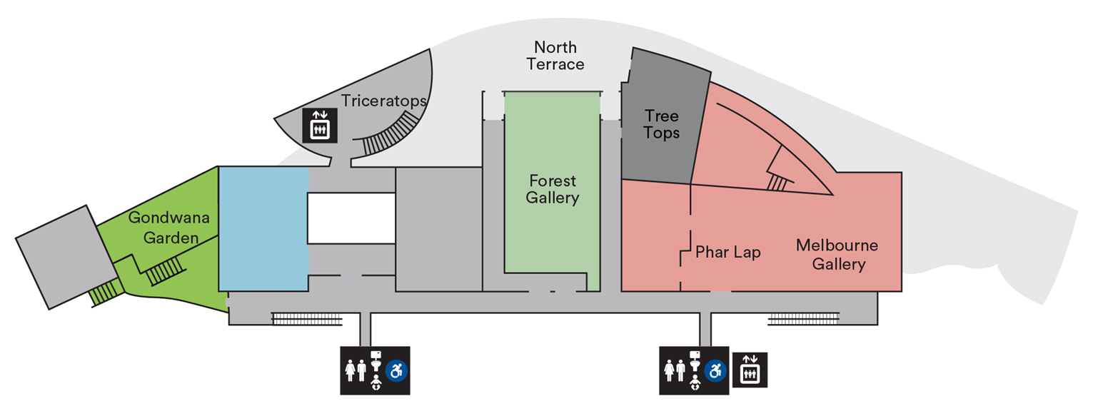 Melbourne Museum Upper Level Map