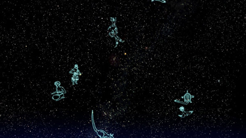 Illustration of the night sky
