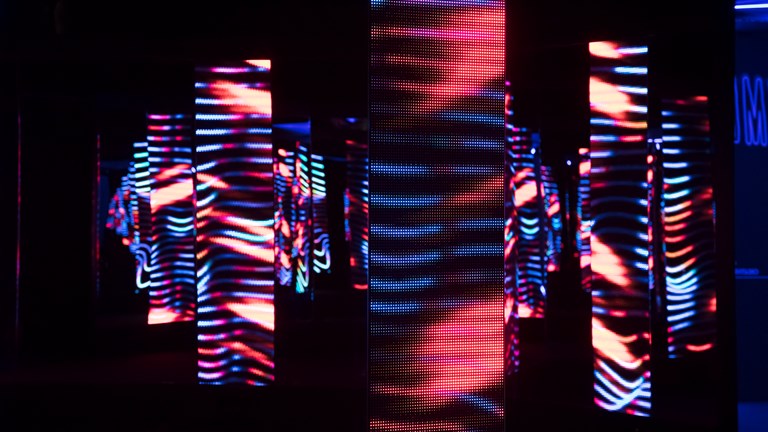 DeepDream by Kit Webster, LightTime art installation on display in Scienceworks