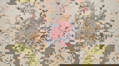 Detail of a quilt made in 1843