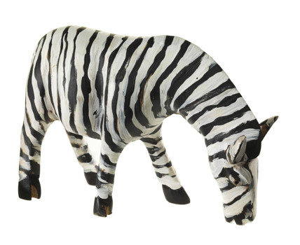 Wooden carved zebra.
